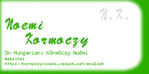 noemi kormoczy business card